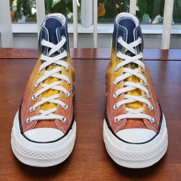 Converse Men's Chuck 70 Hi Canvas A03157C Fire Opal/Goldtone Size 10.5 - Picture 3 of 10